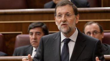 Den spanske premiärministern Mariano Rajoy talar inför landets parlament.