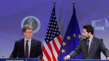 De två chefsförhandlarna i TTIP-avtalet: USA:s Dan Mullaney och EU:s Ignacio Garcia Bercero. Arkivbild.