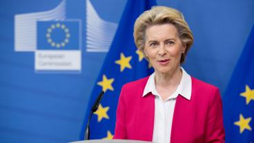 EU-kommissionens ordförande Ursula von der Leyen prenterade på tisdagen kommissionens förslag på nytt energikrispaket. Arkivbild. 